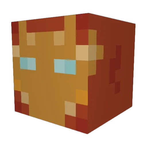 KR_Chin Minecraft avatar head, 3D render