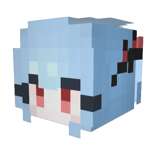 KR_Clown Minecraft avatar head, 3D render