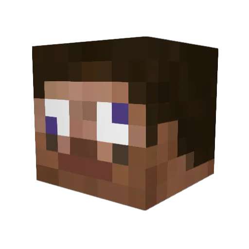 KR_KX Minecraft avatar head, 3D render