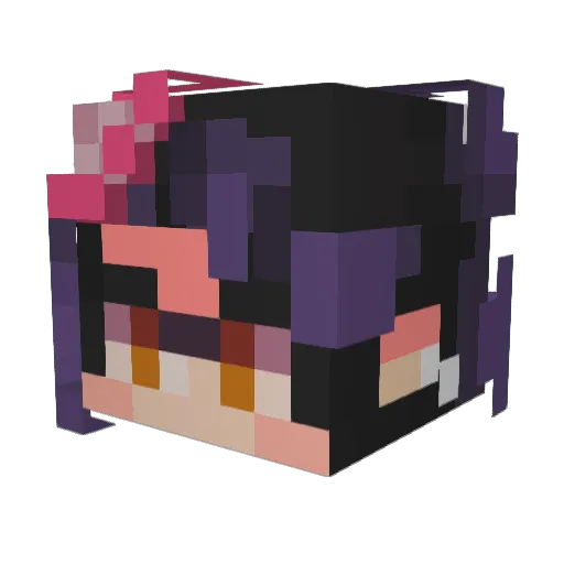KR__1S Minecraft avatar head, 3D render