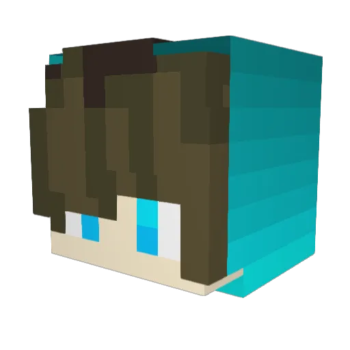 KRe_Va Minecraft avatar head, 3D render