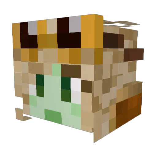 KRiskKaT Minecraft avatar head, 3D render