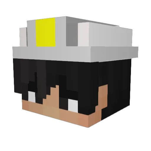 KRkazutora Minecraft avatar head, 3D render