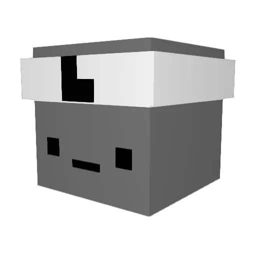 KRmodern Minecraft avatar head, 3D render