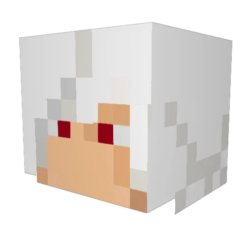 KRoku06 Minecraft avatar head, 3D render