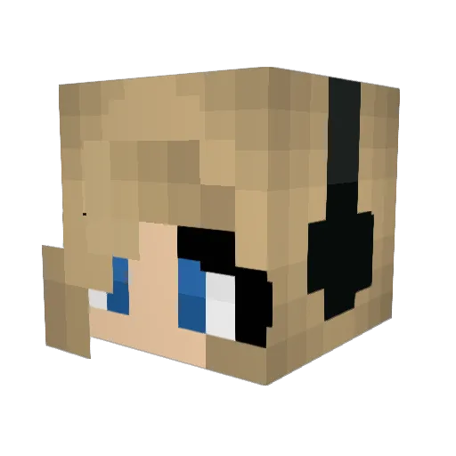 KRose2009 Minecraft avatar head, 3D render
