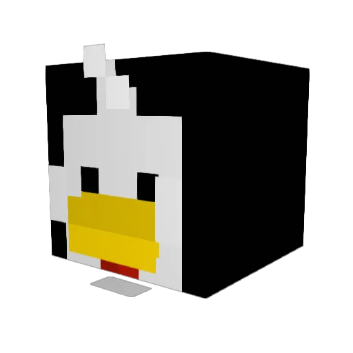 KRpro1357 Minecraft avatar head, 3D render