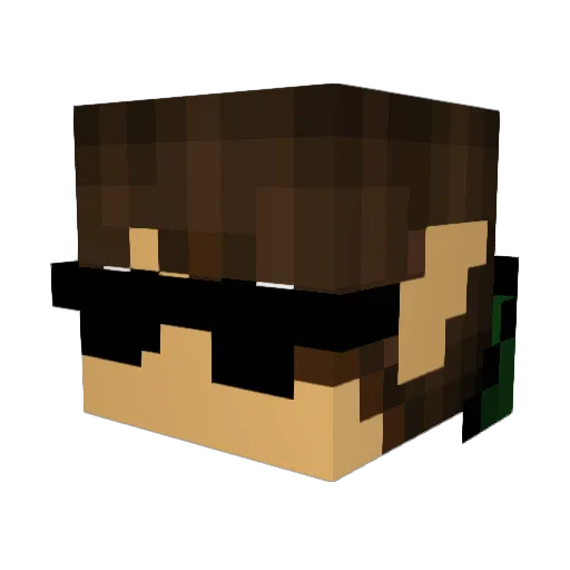 KSA_ZH Minecraft avatar head, 3D render