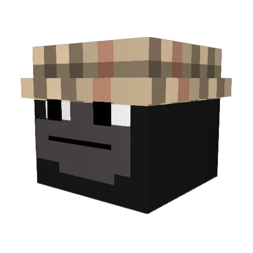 KSB609 Minecraft avatar head, 3D render