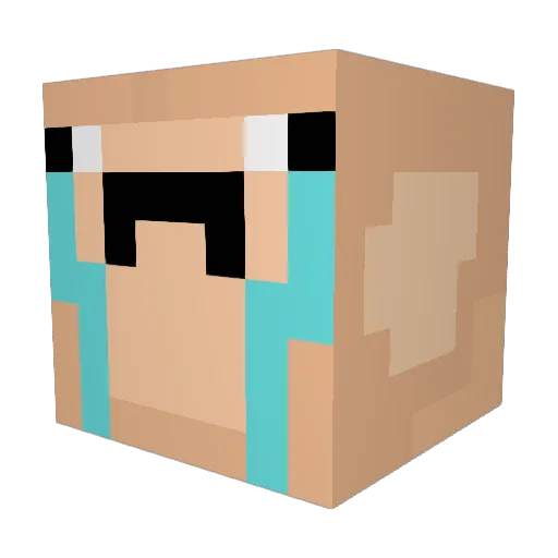KSClient Minecraft avatar head, 3D render