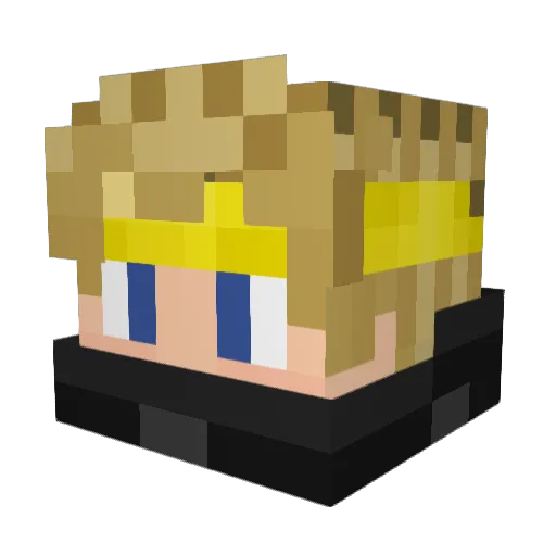 KSLRx Minecraft avatar head, 3D render