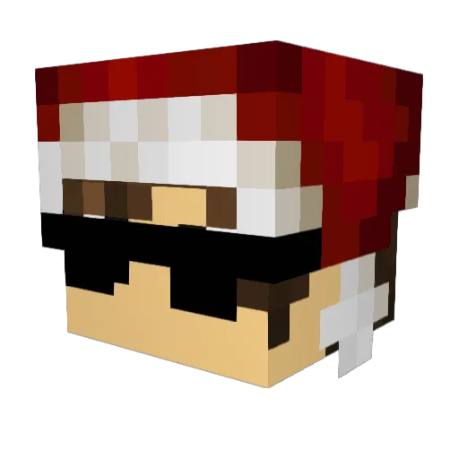 KST_itsguigamer Minecraft avatar head, 3D render