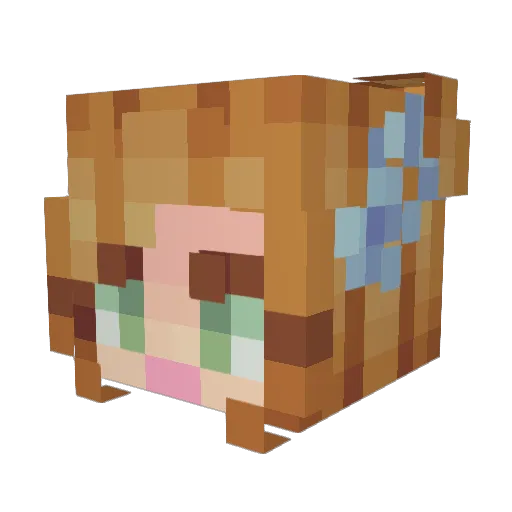 KSWUN Minecraft avatar head, 3D render