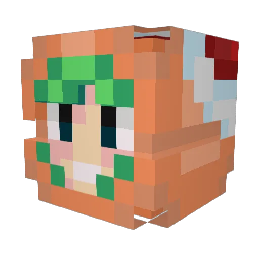 KS_art Minecraft avatar head, 3D render