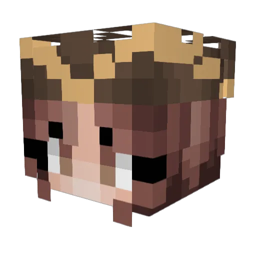 KSarahT Minecraft avatar head, 3D render