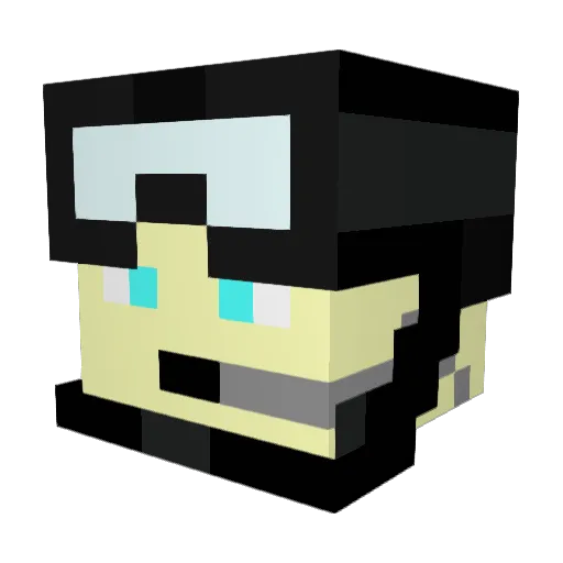 KShez Minecraft avatar head, 3D render