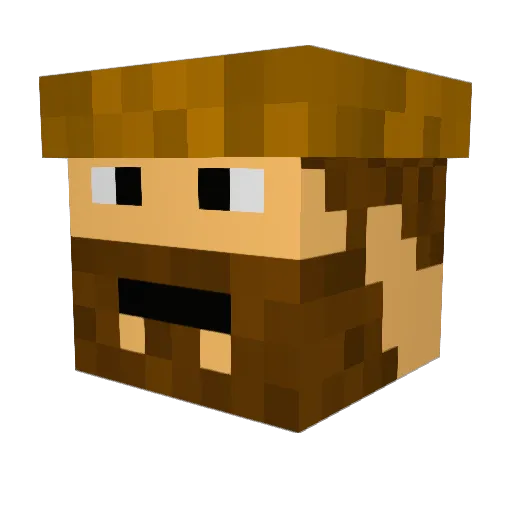 KTC56 Minecraft avatar head, 3D render