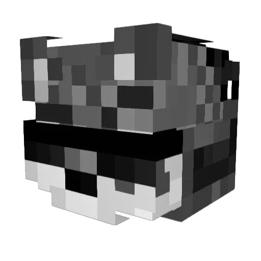 KTDMRhN733R Minecraft avatar head, 3D render