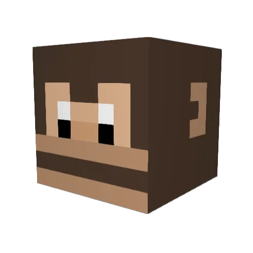 KTDouble Minecraft avatar head, 3D render