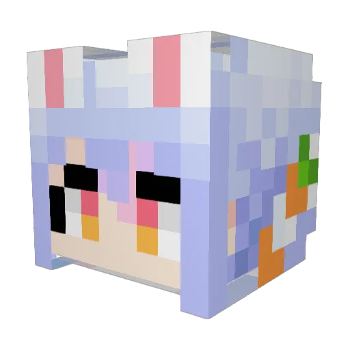 KTK27 Minecraft avatar head, 3D render
