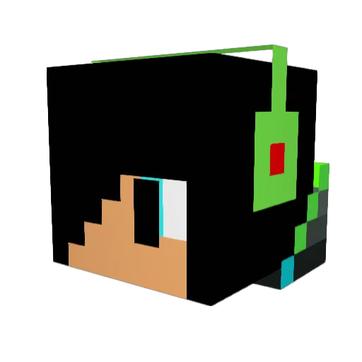 KTM351 Minecraft avatar head, 3D render