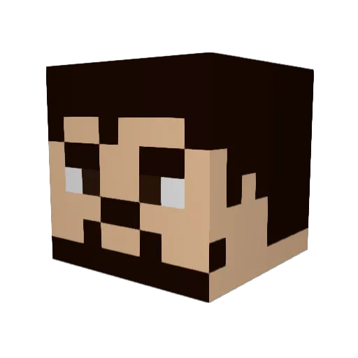 KTR_22 Minecraft avatar head, 3D render