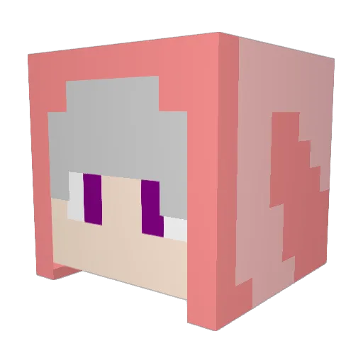 KTTomi Minecraft avatar head, 3D render
