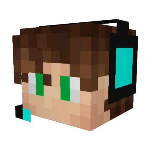 KTY0713 Minecraft avatar head, 3D render