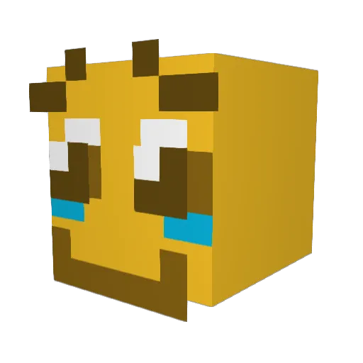 KTYKSH Minecraft avatar head, 3D render
