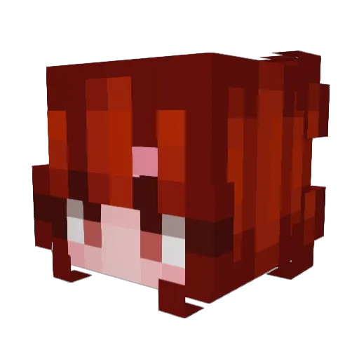 KT_Perry Minecraft avatar head, 3D render