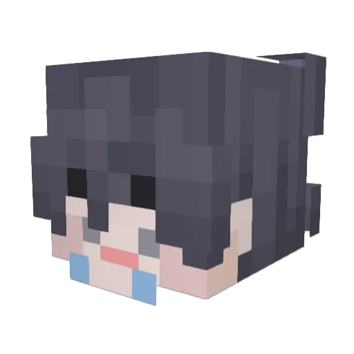 KT_SKT Minecraft avatar head, 3D render