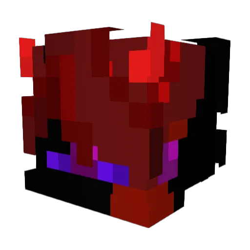 KT_overQ Minecraft avatar head, 3D render
