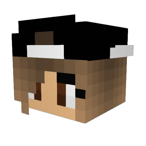 KTboo Minecraft avatar head, 3D render