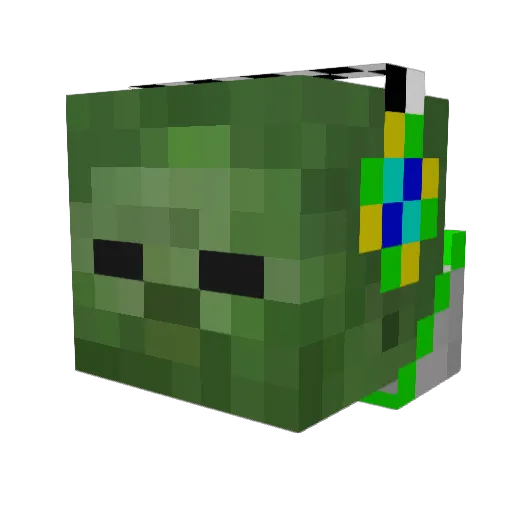 KUACAMARA Minecraft avatar head, 3D render