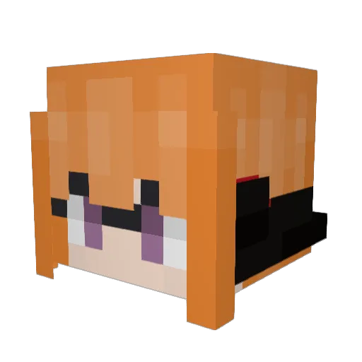 KUAICo Minecraft avatar head, 3D render