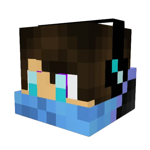 KUBA11J Minecraft avatar head, 3D render