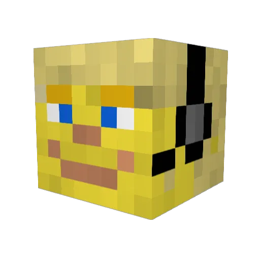 KUBABUBA99 Minecraft avatar head, 3D render