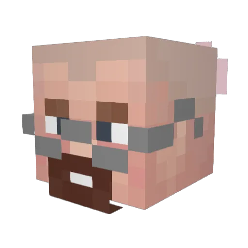 KUBEKMAFIN Minecraft avatar head, 3D render