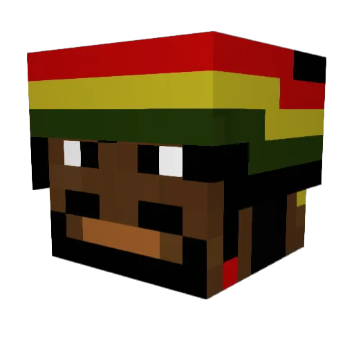 KUESLY Minecraft avatar head, 3D render