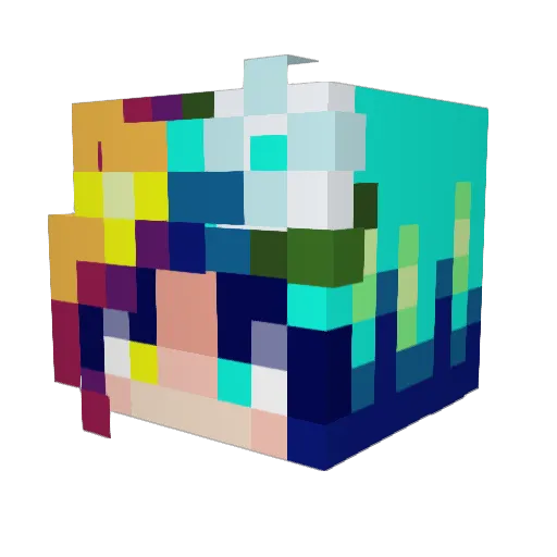 KUHRAYZAY Minecraft avatar head, 3D render