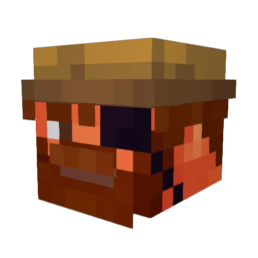 KULEMICH Minecraft avatar head, 3D render