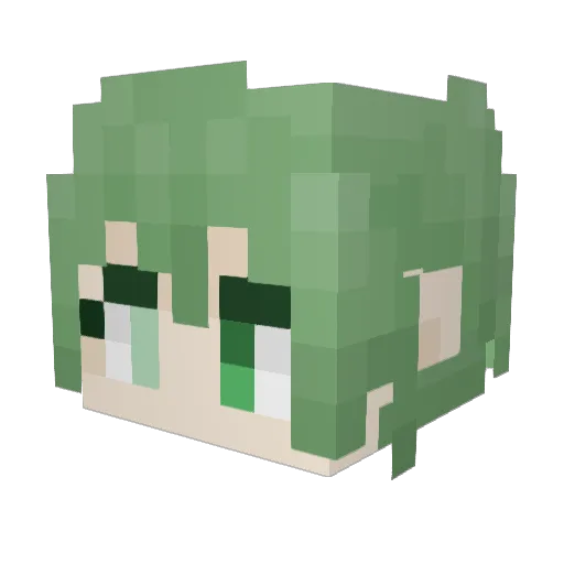 KUMADA13 Minecraft avatar head, 3D render