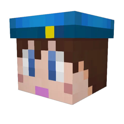 KUMA_BACHI Minecraft avatar head, 3D render