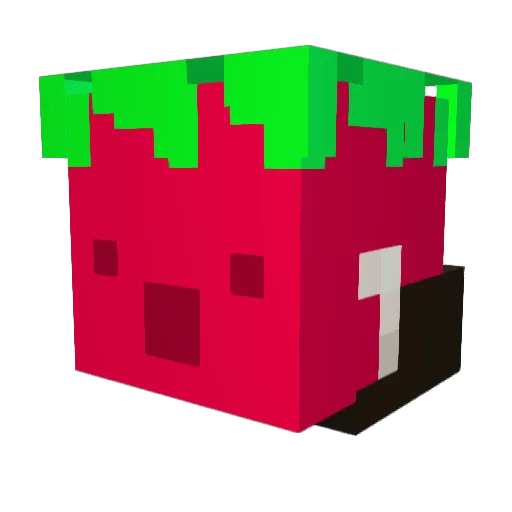 KUNFIU Minecraft avatar head, 3D render