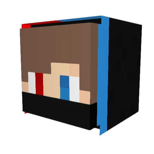 KUNGXZ Minecraft avatar head, 3D render