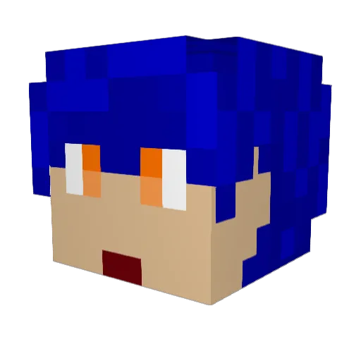 KUN_876 Minecraft avatar head, 3D render