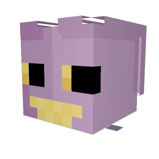 KUR0TA Minecraft avatar head, 3D render