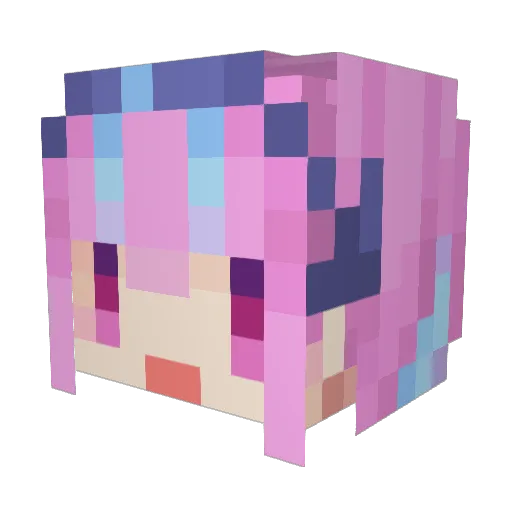 KURABON Minecraft avatar head, 3D render