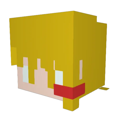 KURAGERO Minecraft avatar head, 3D render