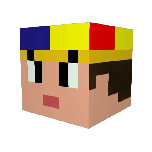 KURAMA_KM2 Minecraft avatar head, 3D render